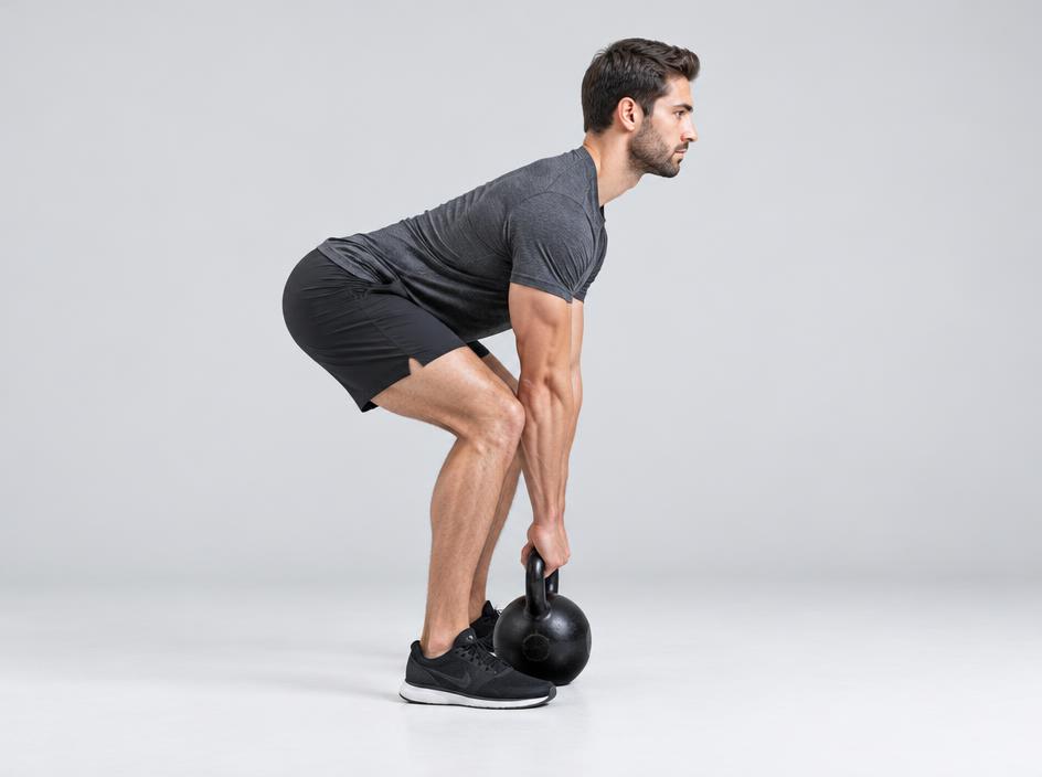 Peso muerto con kettlebell con kettlebell (pesa rusa): técnica correcta