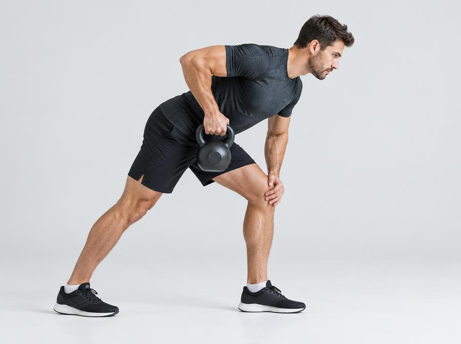Remo a una mano con kettlebell (pesa rusa): técnica correcta